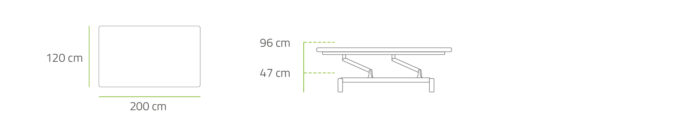 FGT4444 - Table Bobath / Kabat électrique 120x200cm – Image 6
