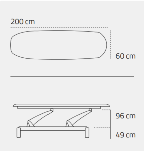 dimensions Table monoplan
